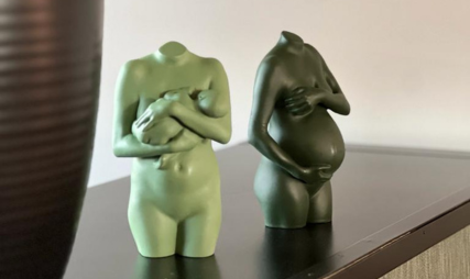 Twee groene knuffelbeeldjes 3D Moments